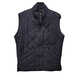 J.Crew‎ Thermore Quilted Vest Small Navy Blue Military Utility Preppy Workwear